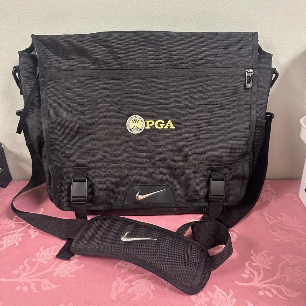 Nike Golf PGA Messenger Bag Black Laptop Briefcase Crossbody Shoulder Bag